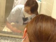 個人撮影　公衆トイレでお手軽に円光ハメ撮りする少女。。