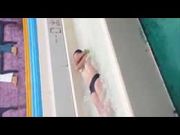 スマホ個人撮影　これは恥ずい…ウォータースライダーでおっぱいポロリしちゃった水着女子のガチハプニング動画w